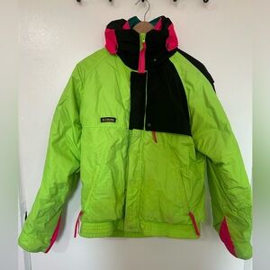 Vtg Columbia Criterion 3 in 1 Spring Ski Jacket Mens M Radial Sleeve Retro Gaper
